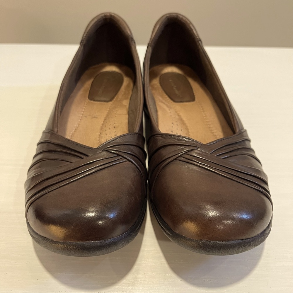 Vintage Brown Leather Flats